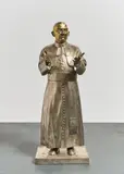 Kestutis Grigaliunas, Flux Pope George Maciunas, 2002, Bronze, hellbraun patiniert und teilweise poliert