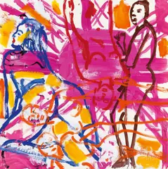 Pigalle (Revolving) by Luciano Castelli, 1995, Gouache auf Papier, sold Jun 2022
