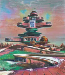 Maik Wolf, Monrepos Resort House of Plenty 1, 2016, Öl auf Leinwand