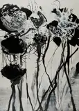 Monika Sigloch, "Mondscheinblüten", 2010, Acryl und Ölkreide auf Leinwand