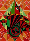 André Evard, Ohne Titel, 1962, Öl auf Hartfaserplatte
