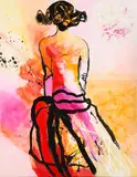 Monika Sigloch, "Schritt für Schritt", 2013, Acryl und Farbstift auf Leinwand