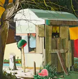 Rui Pedro Jorge, La sandia y el puto Jeffe, 2011, Öl auf Leinwand