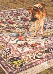 SEO, "Mobiler Raum im Garten II", 2012, Papiercollage auf Leinwand