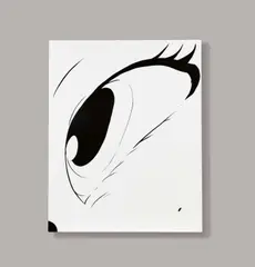 Yoshitaka Amano, Super Hero (large Eye), 1999, Acryl auf Alucobond