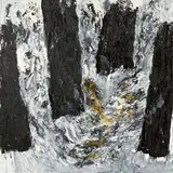 Armando, "Waldstück", 2001, Öl auf Leinwand