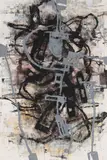 Heinz Adochi, Ohne Titel, 1992, Leimfarbe auf Papier auf Leinwand