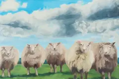 Kaya Theiss, "Herde", 2004, Öl auf Leinwand