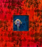 Silvia Carreira, Auto spend an afternoon, 2000, Barbiepuppe und Mischtechnik, collagiert auf Holz