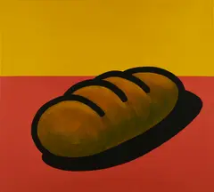 Timo Kahl, Ohne Titel (Brot), 1995, Acryl auf Leinwand