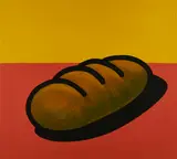 Timo Kahl, Ohne Titel (Brot), 1995, Acryl auf Leinwand
