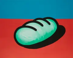 Timo Kahl, Ohne Titel (Brot), 1995, Acryl auf Leinwand