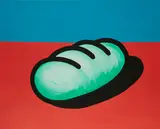 Timo Kahl, Ohne Titel (Brot), 1995, Acryl auf Leinwand