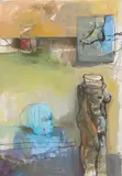 Ilana Lewitan, Die Philosophin, 2013, Mischtechnik auf Leinwand