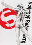 Luciano Castelli, "Bahnhof Babelsberg", 1999, Gouache und Kohle auf FABRIANO 50 % COTTON