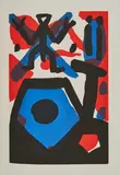 A. R. Penck, ein dich ten der tat - N. VIII, 1998, Mappe mit 9 Farbradierungen auf Velin, eingebunden in Publikation