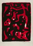 Standart West by A. R. Penck, 1993, Farbserigrafie auf Hahnemühle (Wasserzeichen), sold Sep 2022