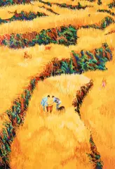 SEO, Die große Reisernte I, 2005, Farboffset auf leichtem Karton