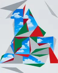 Ohne Titel by SEO, 2016, Acryl auf Leinwand, sold May 2022