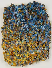 Bernd Schwarzer, "Europäischer Vulkan (Gold-Blau)", 1988/93/97, Öl auf Leinwand