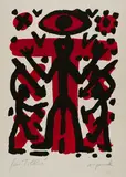 A. R. Penck, Ohne Titel, Farbserigrafie auf Hahnemühle (Wasserzeichen)