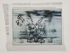 Manuel Eitner, Ohne Titel (SZ-Serie), 2012, Tusche über Gicléedruck auf Photo Rag
