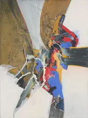 Roger Greßl, Ohne Titel, 1996, Mischtechnik auf Leinwand