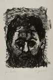A. R. Penck, Ohne Titel (Selbstporträt), Lithografie auf Bütten