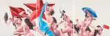 Xuan Huy Nguyen, "Procession", 2007, 3-teilig. Jeweils: Öl auf Leinwand