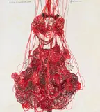 Fatima Mendonca, "construcao do carrocel da casa", 2010, Öl und Ölkreide auf Leinwand