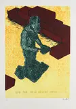 Jörg Immendorff, Gib Dir dein Gesicht wieder (Aus: Fifty Fifty), 2005, Farbserigrafie auf Velin