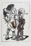 Markus Lüpertz, Ohne Titel (Musiker), Lithografie auf Hahnemühle (Wasserzeichen)