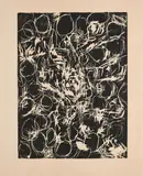 Georg Baselitz, Schwarzes Tuch III, 1989, Holzschnitt auf chamoisfarbenem Japan