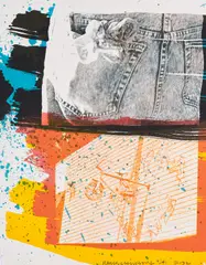 Ohne Titel by Robert Rauschenberg, 1991/92, Farboffsetlithografie auf Velin, sold Mar 2022