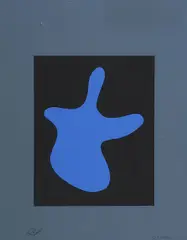 Ohne Titel by Jean Arp, Farbserigrafie auf grauem Velin, sold Feb 2022