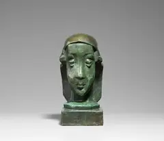 Joseph Csaky, Tête, 1941 (Entwurf), Bronze, grün patiniert