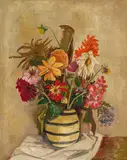 Karl Hofer, Blumenstillleben (Sommerblumen in einer Vase)