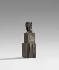 Ohne Titel by A. R. Penck, 1994, Bronze, dunkelbraun patiniert, sold Nov 2022