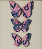 Jiří Kolář, Schmetterlinge, 1969, Collage aus Offsets auf Velin in Objektrahmen