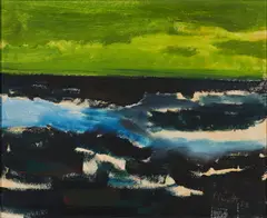 Siegward Sprotte, Ohne Titel, 1958, Öl auf Papier auf Hartfaser
