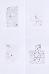 Felix Droese, Schiller im Tode, 2005, Mappe mit 10 Radierungen auf Japan