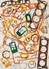 Accumulation Renault by Arman, 1969, Farblithografie auf Velin, sold Feb 2022