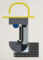 Herr mit Strohhut (Aus: Der Pflanzer) by Walter Dexel, 1970, Farbserigrafie auf Velin, sold Mar 2022