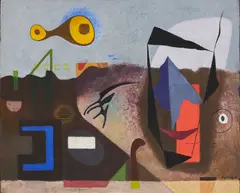Gerhard Fietz, Ohne Titel, 1948, Mischtechnik auf Leinwand