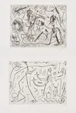 Konvolut von 2 Radierungen by A. R. Penck, a) Das kleine Streikblatt, sold Jan 2023