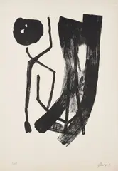 Litho 19 by Fritz Winter, 1962, Lithografie auf BFK RIVES (Wasserzeichen), sold May 2022