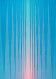 Lothar Quinte, Geometrische Abstraktion in blau und rosa, 1970, Farbserigrafie auf Karton