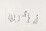 Werner Tübke, Figurenstudien, 1983, Lithografie auf Hahnemühle (Wasserzeichen)