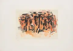 Peter Brüning, Ohne Titel, 1959, Farbradierung auf Bütten