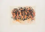 Peter Brüning, Ohne Titel, 1959, Farbradierung auf Bütten